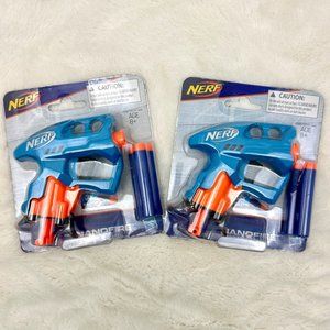 Two (2) Nerf Nanofire 3X Elite Dart Blasters With 6 Darts New